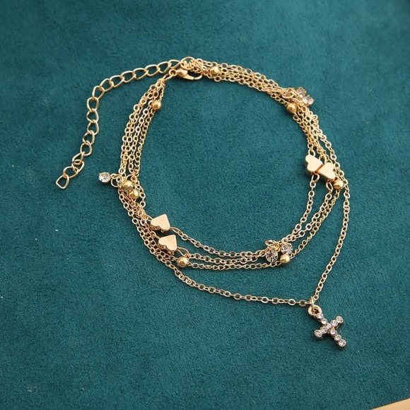 4/$25 Gold Layered Anklet - Picture 3 of 3